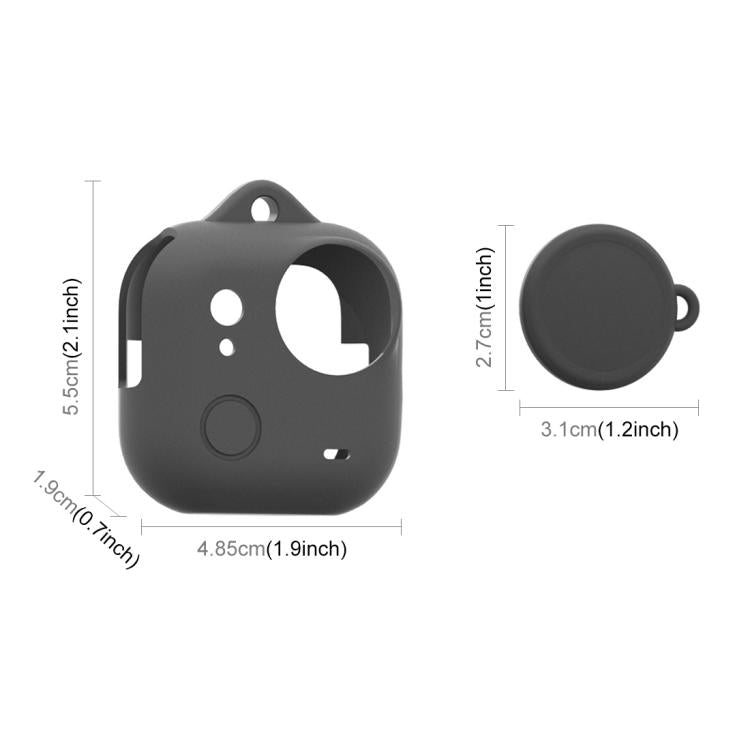 For Insta360 GO Ultra PULUZ Body Silicone Protective Cover with Lens Cap & Lanyards, Protective Cover (Black), Protective Cover (Red), Protective Cover (White)