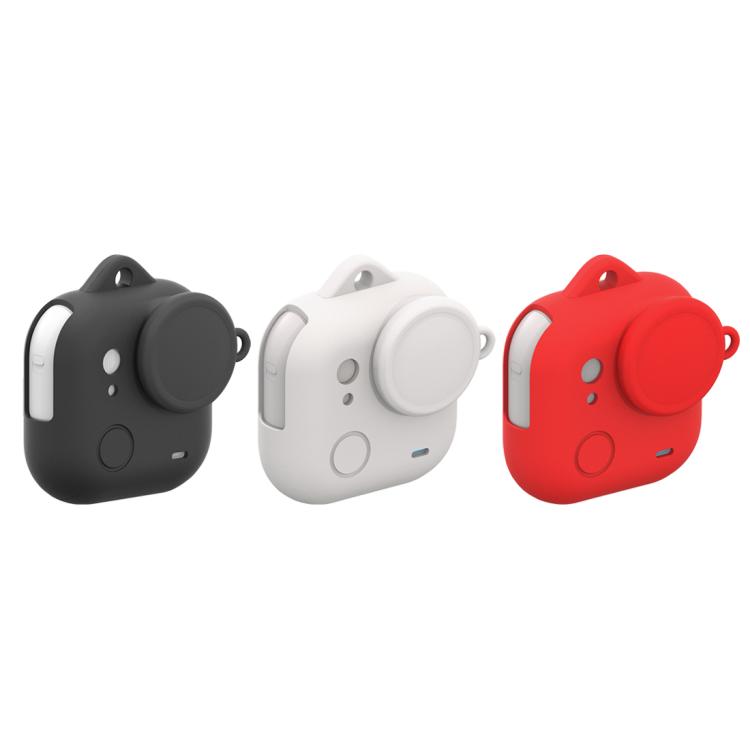 For Insta360 GO Ultra PULUZ Body Silicone Protective Cover with Lens Cap & Lanyards, Protective Cover (Black), Protective Cover (Red), Protective Cover (White)