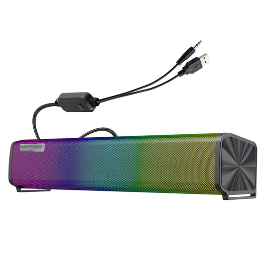 Q9 10W USB Soundbar Home Theater PC Surround Sound Box Wired Computer Speaker with RGB Light, Q9