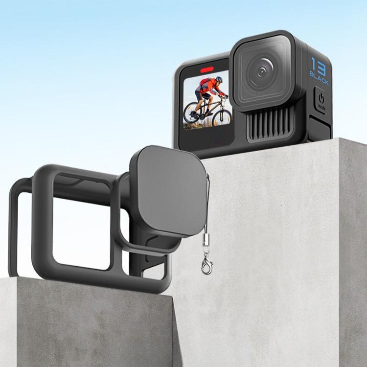 Silicone Protective Cover with Wrist Strap & Lens Cover & Side Interface Cover, For GoPro HERO13 Black