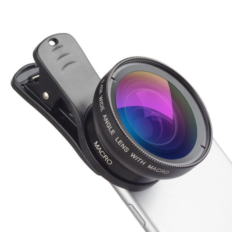 APEXEL 0.45X Ultra Wide Macro Combination Phone Lens with Clip, 0.45X