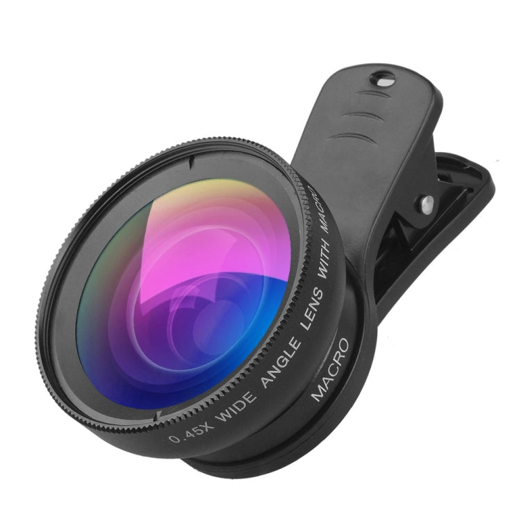 APEXEL 0.45X Ultra Wide Macro Combination Phone Lens with Clip, 0.45X