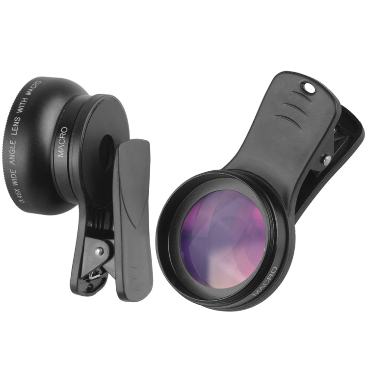 APEXEL 0.45X Ultra Wide Macro Combination Phone Lens with Clip, 0.45X