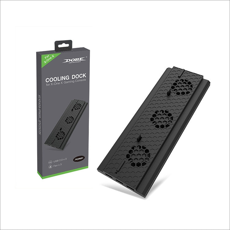 DOBE TYX-1768 Heat Dissipate Vertical Stand Base Cooling Dock Cooling Fan Bracket for Xbox One X Game Console, TYX-1768
