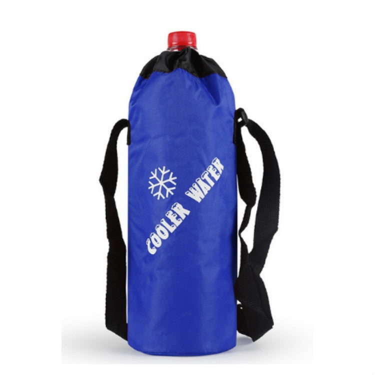 Oxford Cloth Cylindrical Ice Pack Portable Folding Drink Ice Pack Lunch Bag, Drawstring / Red, Drawstring / Blue, Drawstring /  Black, Zipper / Red, Zipper / Blue