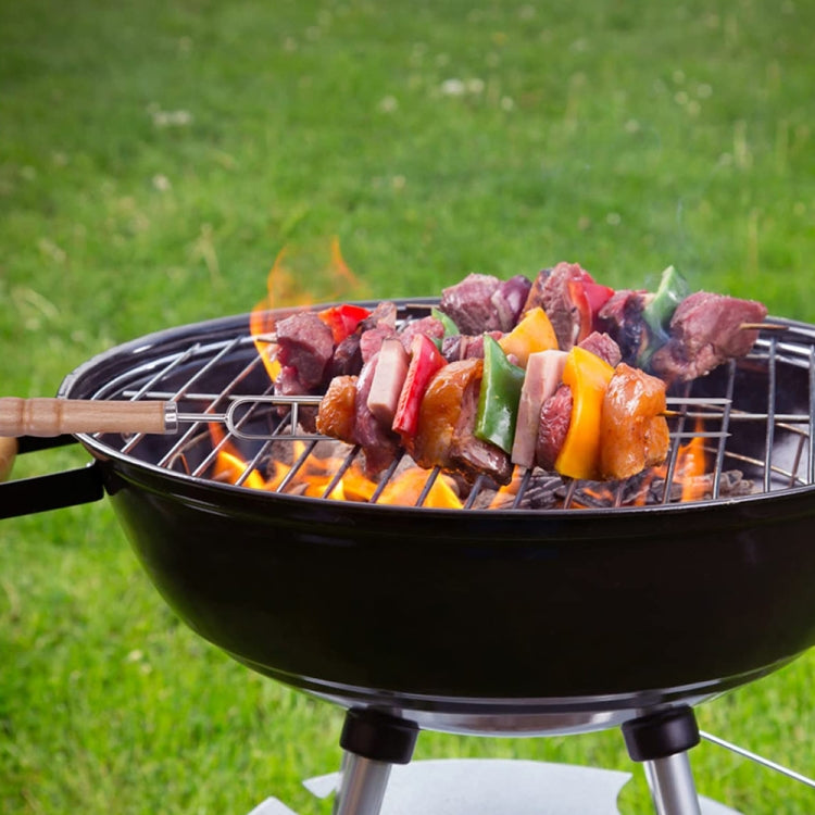 Stainless Steel Barbecue Skewers Barbecue Fork U-shaped Barbecue Fork, Spec: 6pcs + 2  Sweeps, 6 PCS and 2 sweeps in color box, 6 PCS, 4 PCS