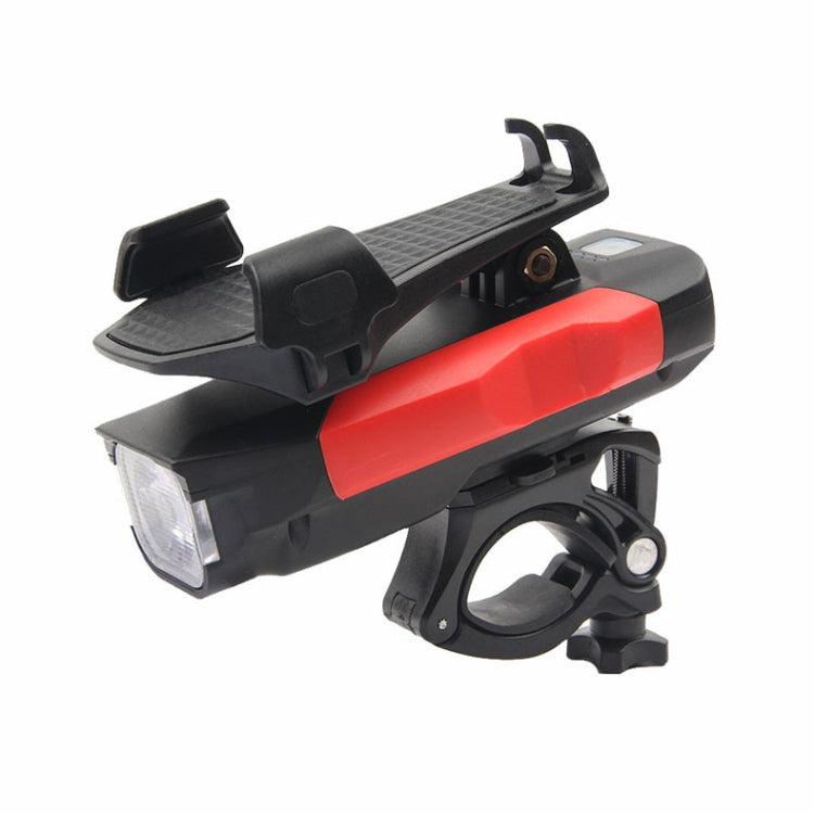 500LM Bicycle Light Mobile Phone Holder Multi-Function Riding Front Light With Horn, 4000 mAh (Black), 4000 mAh (Black Red), 4000 mAh (Black Blue), 4000 mAh (Black Orange), 2400 mAh (Black Red), 2400 mAh (Black Blue), 2400 mAh (Black Orange)           ...