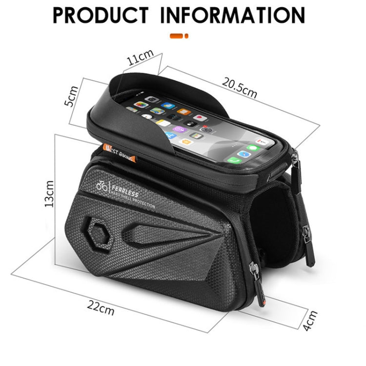 WEST BIKING YP0707256 Hard Shell Mountain Bike Bicycle Front Beam Package Riding Equipment, WEST BIKING YP0707256