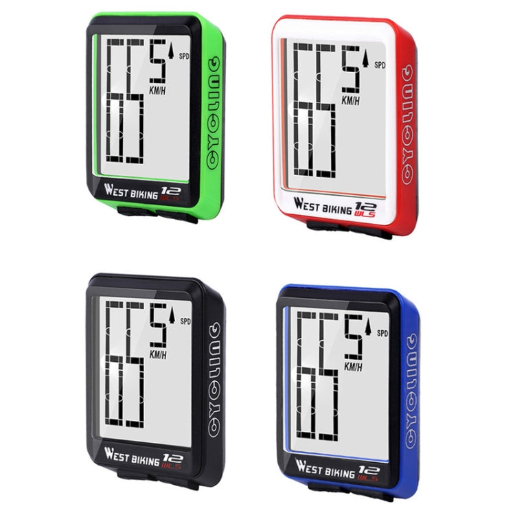 WEST BIKING Mountain Road Bike Wireless Big Character Table Big Screen Waterproof Night Light Speed Speedometer, Night Light Speed Speedometer(Green), Night Light Speed Speedometer(Black), Night Light Speed Speedometer(Red)                             ...