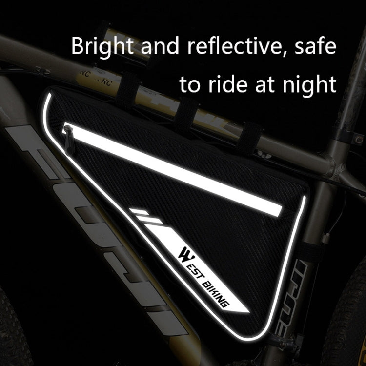 WEST BIKING  YP0707254 4L Bicycle Triangle Bag Mountain Bike Large Capacity Front Beam Reflective Waterproof Bag Riding Equipment, YP0707254