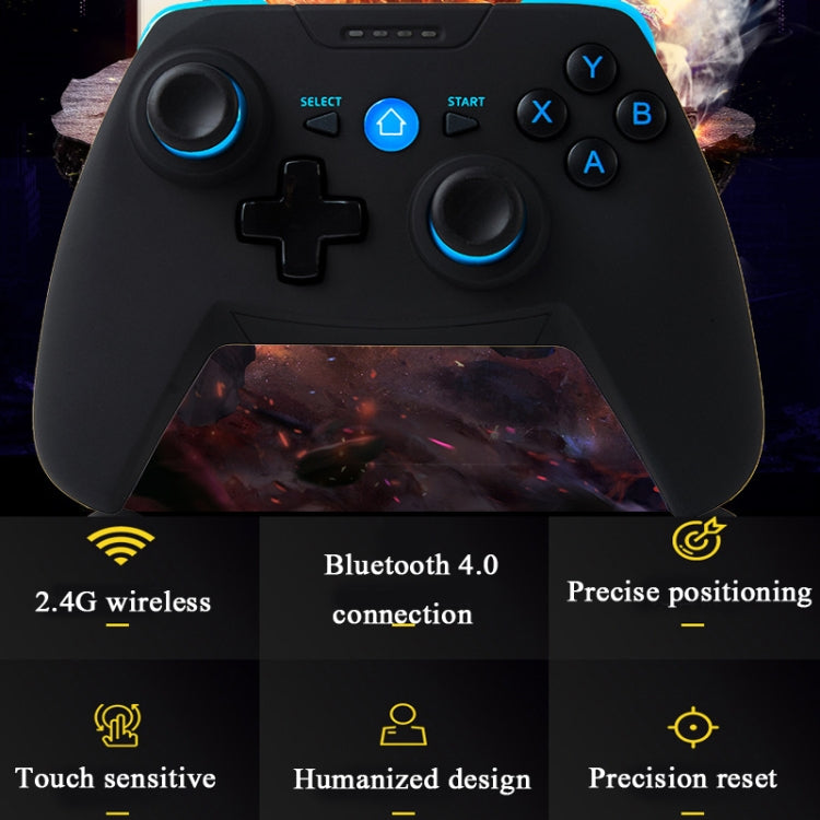 CX-X1  2.4GHz + Bluetooth 4.0 Wireless Game Controller Handle For Android / iOS / PC / PS3, Single Handle (Black), Handle + Bracket (Black), Handle + Bracket + Receiver (Black), Single Handle (Blue), Handle + Bracket (Blue)