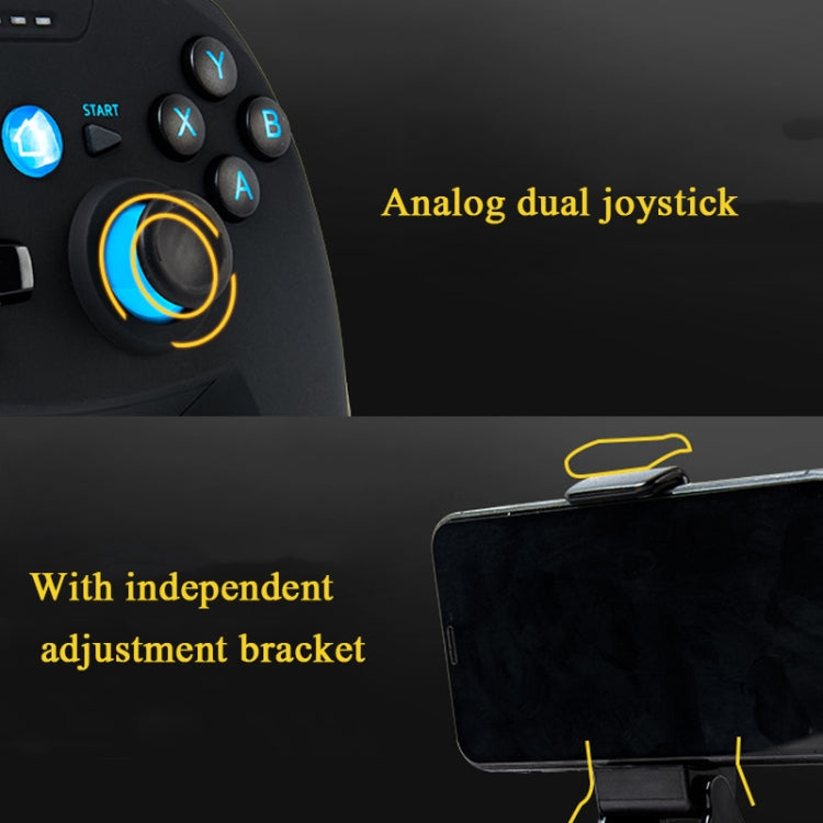 CX-X1  2.4GHz + Bluetooth 4.0 Wireless Game Controller Handle For Android / iOS / PC / PS3, Single Handle (Black), Handle + Bracket (Black), Handle + Bracket + Receiver (Black), Single Handle (Blue), Handle + Bracket (Blue)