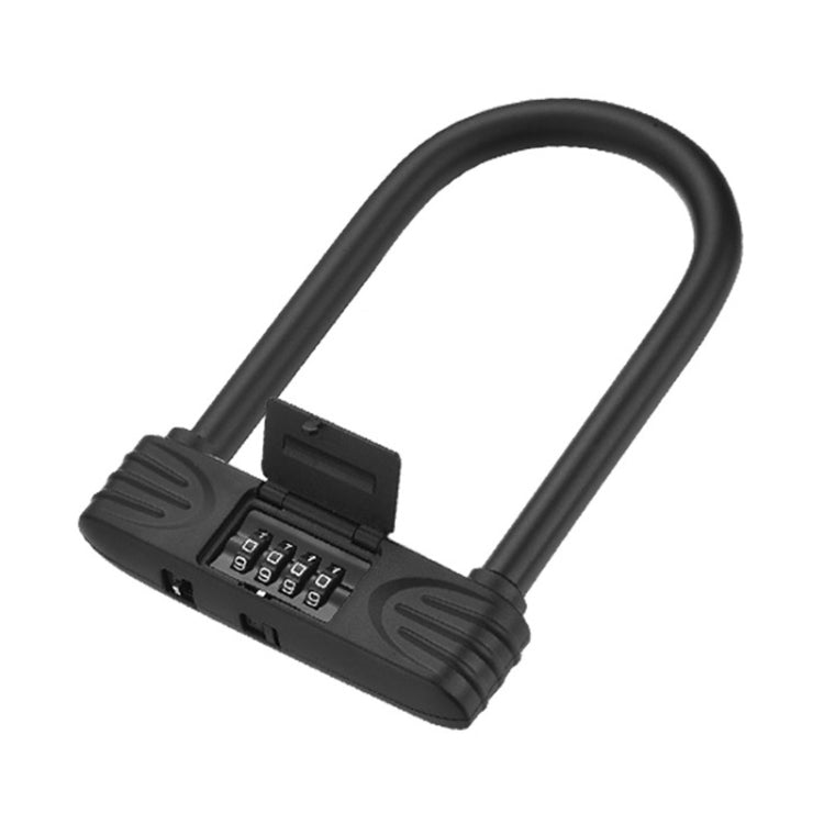 Bold Steel U-Shaped Bicycle Password Lock Motorcycle Electric Car Anti-Theft Password Lock, Password Lock(Black), Password Lock(Red)