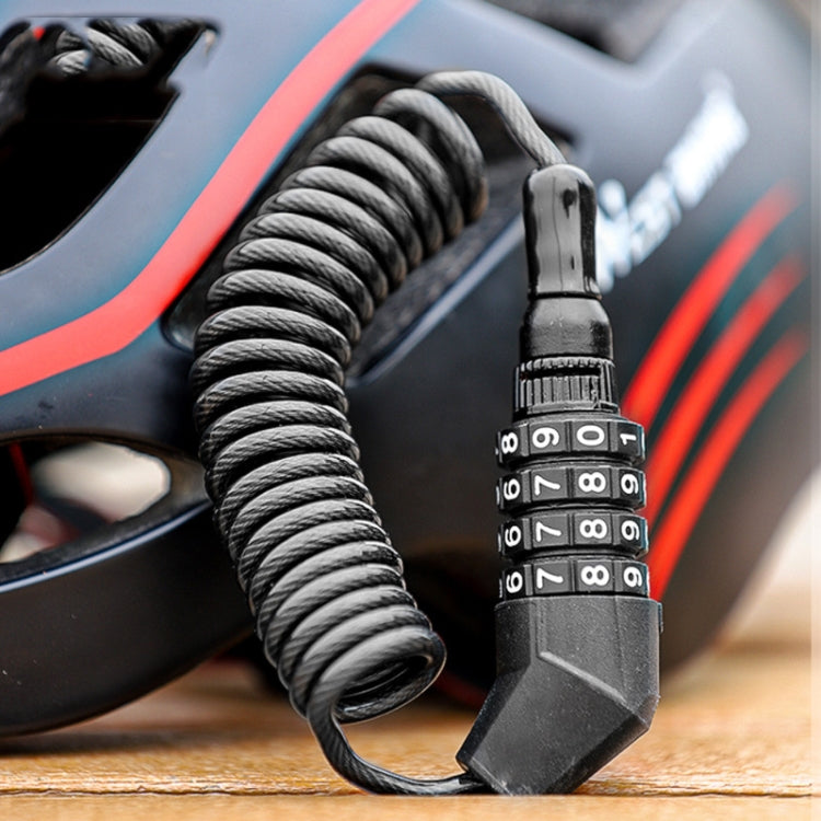 WEST BIKING YP0705063 Bicycle Lock Motorcycle Helmet Lock Anti-Theft Password Cable Lock, WEST BIKING YP0705063