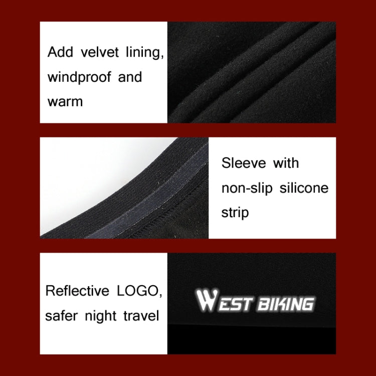 WEST BIKING Autumn & Winter Cycling Warmth Velvet Cold-Proof Leg Cover Outdoor Sports Equipment, Size：, M, L, XL