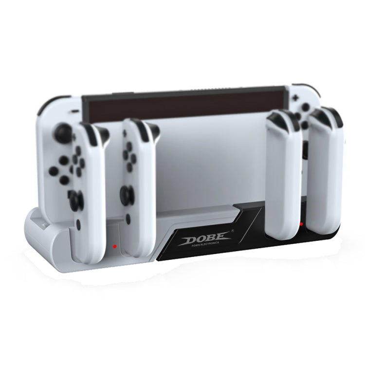 DOBE TNS-0122 4 In 1 Gamepad Charging Dock For Switch OLED, TNS-0122 White Black, TNS-0122 Red Black