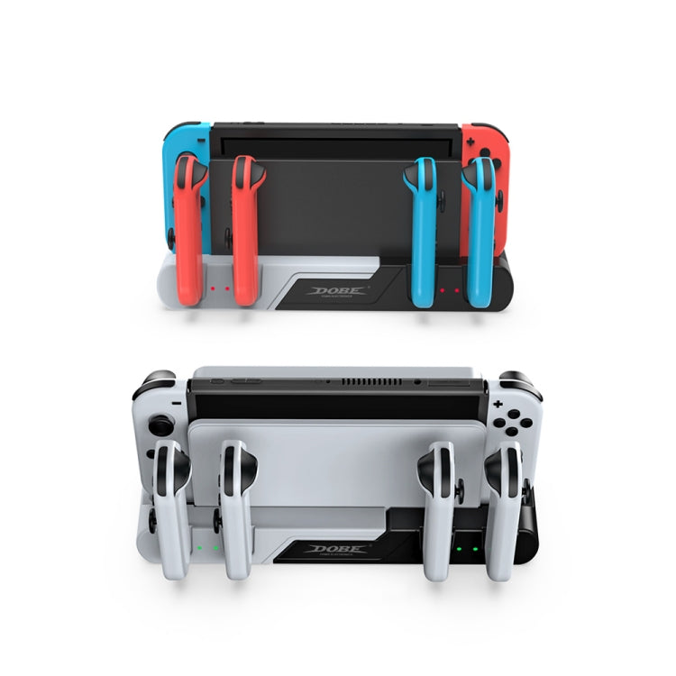 DOBE TNS-0122 4 In 1 Gamepad Charging Dock For Switch OLED, TNS-0122 White Black, TNS-0122 Red Black