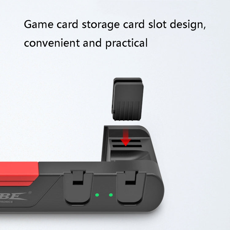 DOBE TNS-0122 4 In 1 Gamepad Charging Dock For Switch OLED, TNS-0122 White Black, TNS-0122 Red Black