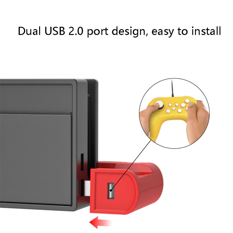 DOBE TNS-0122 4 In 1 Gamepad Charging Dock For Switch OLED, TNS-0122 White Black, TNS-0122 Red Black