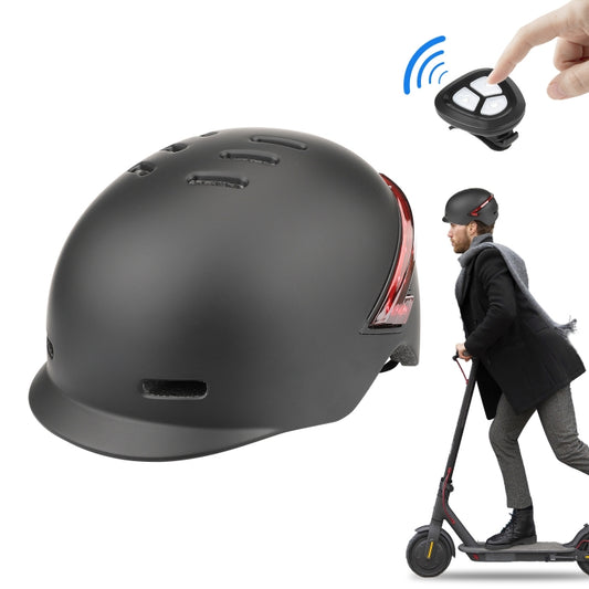 Cycling Helmet Ultralight Bicycle Helmet with Warning Light Remote Control, Cycling Helmet (Black), Cycling Helmet (White)