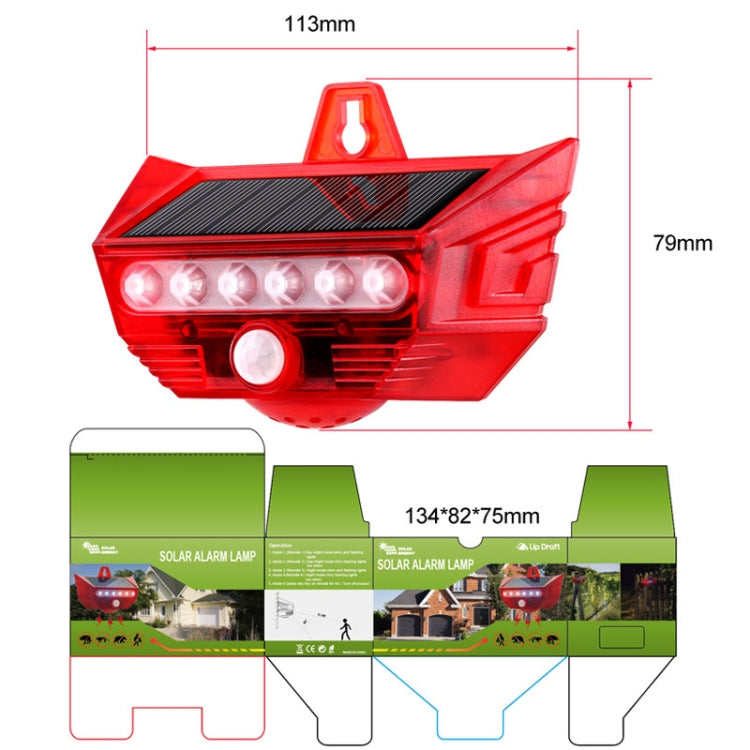 RC-710 Solar Burglar Alarm Light Remote Control Human Body Induction Drive