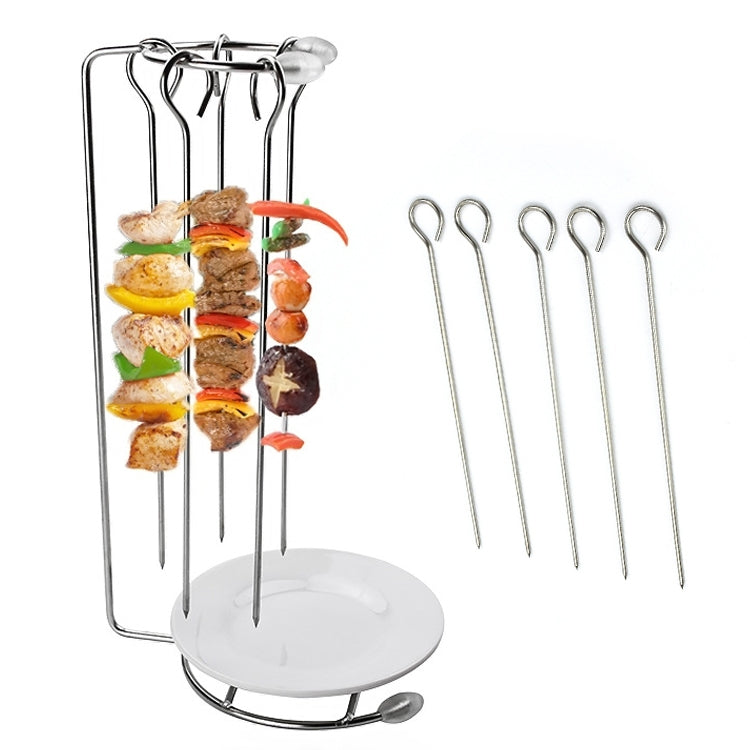 Stainless Steel Kebab Barbecue Hanging Rack Thick Skewers String Incense Stand, With 4 Stitches, With 5 Stitches, With 6 Stitches