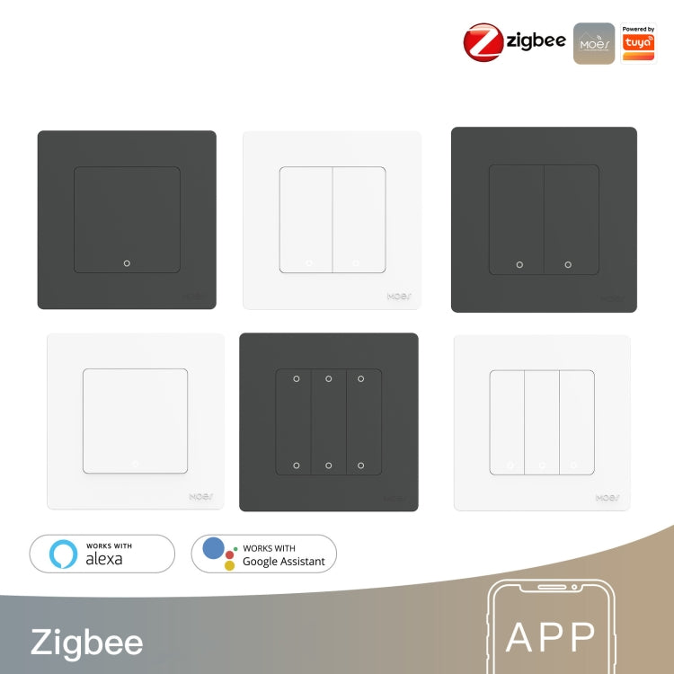 Tuya ZigBee Smart Single-fire Zero-fire Sharing Timing Voice Wall Switch EU Plug, Style:, 1 Way (White), 2 Ways (White), 3  Ways (White), 4 Ways (White), 1 Way (Gray), 2 Ways (Gray), 3 Ways (Gray), 4 Ways (Gray), 1 Way (White Scene Casual Post)        ...