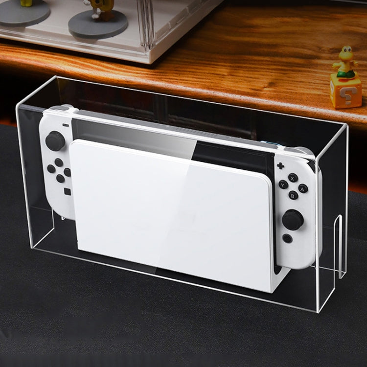 035 for Nintendo Switch/Oled Game Console Display Luminous Base Dustproof Cover, Spec:, Light Base, Transparent, White Label, Black Label, Handle, Jet Warrior, Noble, Gengar