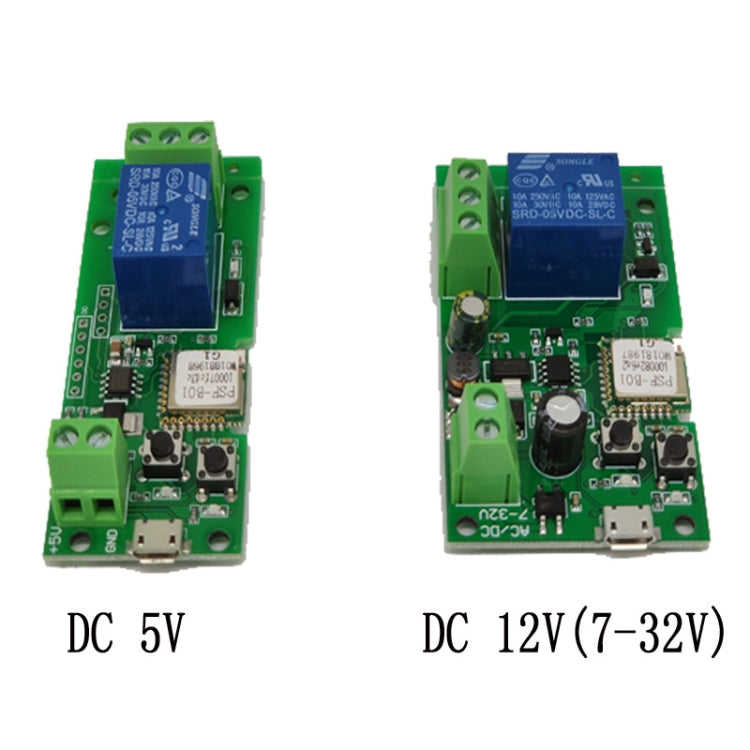 2pcs Sonoff Single Channel WiFi Wireless Remote Timing Smart Switch Relay Module Works, 5V, 12V