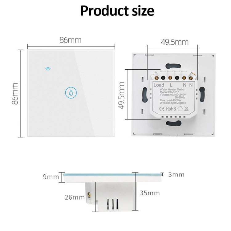 High Power Time Voice Control EU Plug, ZigBee 20A White, ZigBee 20A Black, WIFI 20A White, WIFI 20A Black