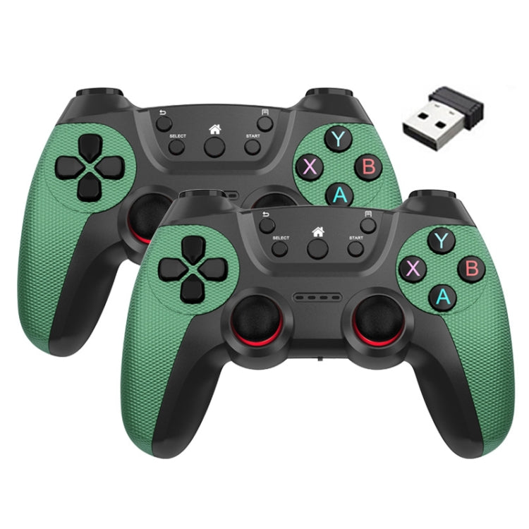 KM-029   2.4G One for Two Doubles Wireless Controller Support PC / Linux / Android / TVbox, KM-029 (Lemon Yellow), KM-029 (Mountain Blue), KM-029 (Battle Gray), KM-029 (Elegant Silver), KM-029 (Mint Green), KM-029 (Cangling Green)