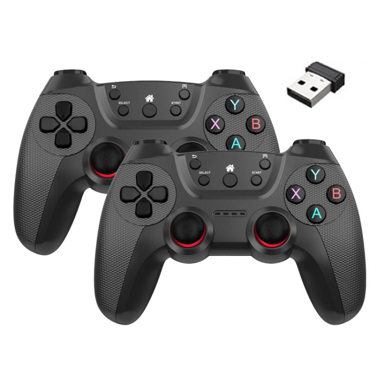 KM-029   2.4G One for Two Doubles Wireless Controller Support PC / Linux / Android / TVbox, KM-029 (Lemon Yellow), KM-029 (Mountain Blue), KM-029 (Battle Gray), KM-029 (Elegant Silver), KM-029 (Mint Green), KM-029 (Cangling Green)