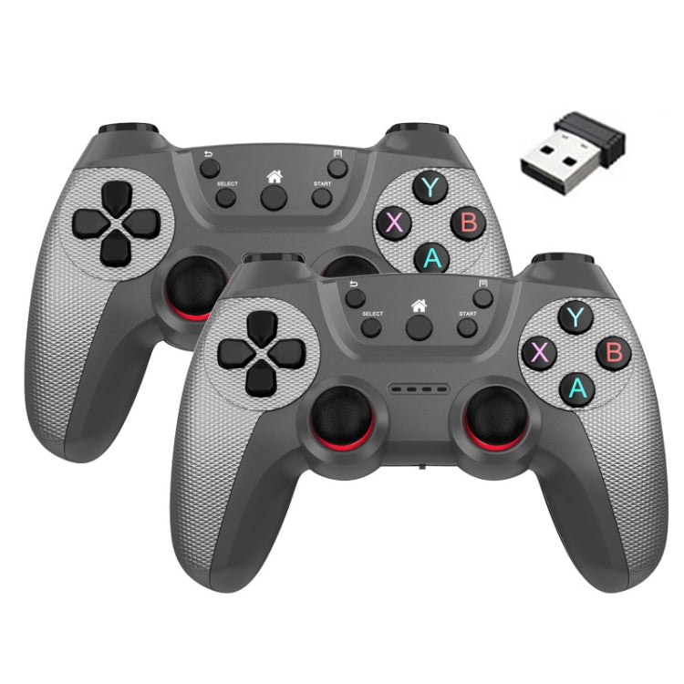 KM-029   2.4G One for Two Doubles Wireless Controller Support PC / Linux / Android / TVbox, KM-029 (Lemon Yellow), KM-029 (Mountain Blue), KM-029 (Battle Gray), KM-029 (Elegant Silver), KM-029 (Mint Green), KM-029 (Cangling Green)