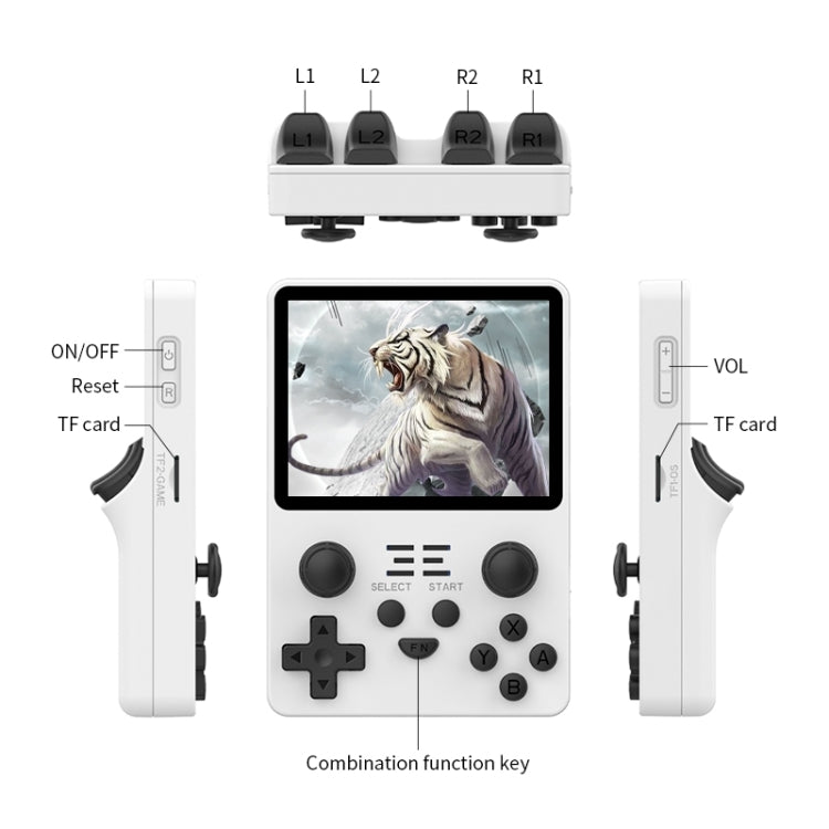 POWKIDDY RGB20S  3.5-Inch IPS Screen Retro Open Source Handheld Game Console, 16GB Without Game, 16GB+32GB 10,000 Games, 16GB+32GB, 16GB+64GB, 16GB+64GB 15,000 Games, 16GB+128GB, 16GB+128GB 20,000 Games, 16GB+256GB, 16GB+256GB 30,000 Games