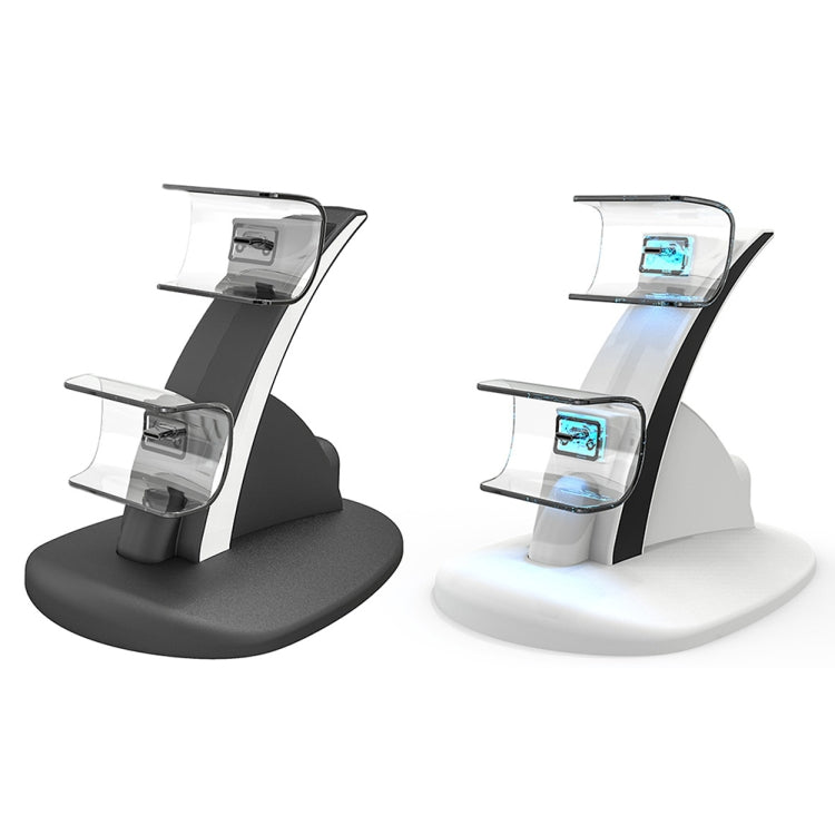 iplay HBP-253 For PS5 Game Wireless Handle Double Charging Base Placement Bracket, HBP-253 (Black), HBP-253 (White)