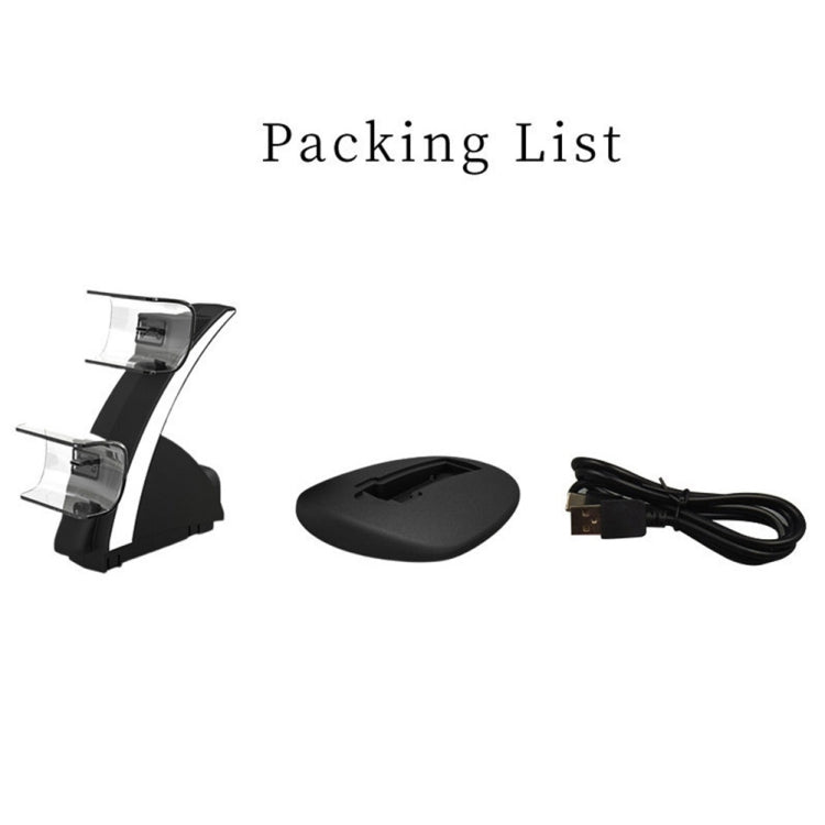 iplay HBP-253 For PS5 Game Wireless Handle Double Charging Base Placement Bracket, HBP-253 (Black), HBP-253 (White)