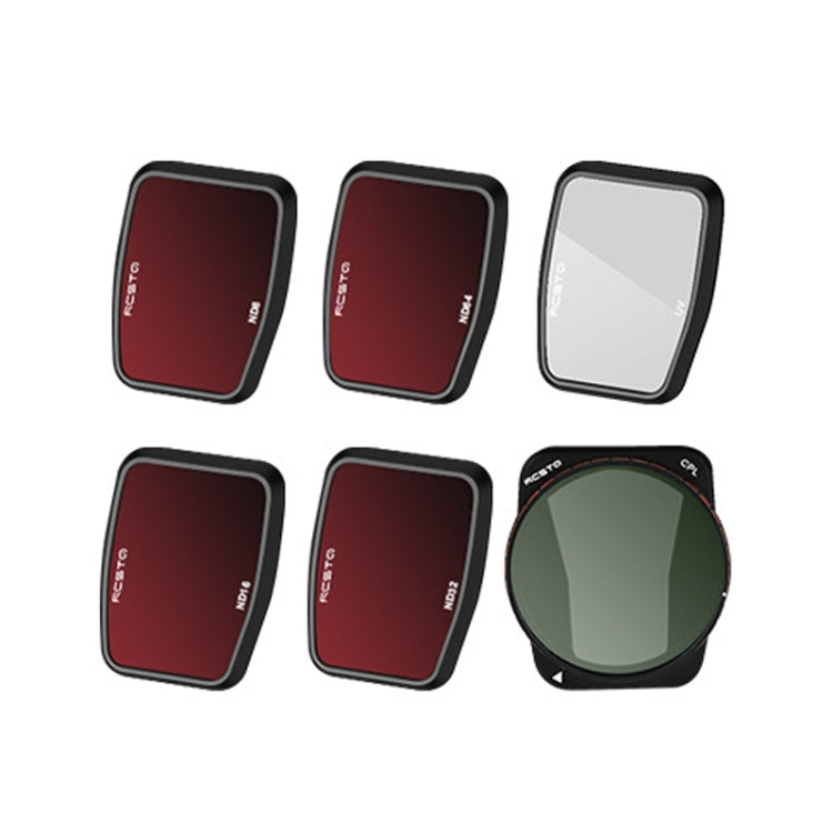 For DJI Air 3 RCSTQ Multi-Layer Coating Waterproof  Filter, ND8, ND16, ND32, ND64, CPL, UV, ND-PL8, NDL-PL16, ND-PL32, ND-PL64, ND8/16/32/64 4-in-1, ND-PL8/16/32/64 4-in-1, ND4/8/16/32/64+UV+CPL 6 -in-1, ND-PL8/16/32/64 +UV +CPL 6-in-1