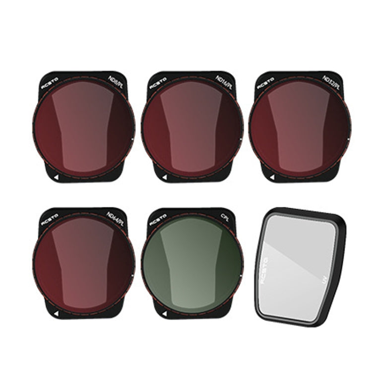 For DJI Air 3 RCSTQ Multi-Layer Coating Waterproof  Filter, ND8, ND16, ND32, ND64, CPL, UV, ND-PL8, NDL-PL16, ND-PL32, ND-PL64, ND8/16/32/64 4-in-1, ND-PL8/16/32/64 4-in-1, ND4/8/16/32/64+UV+CPL 6 -in-1, ND-PL8/16/32/64 +UV +CPL 6-in-1