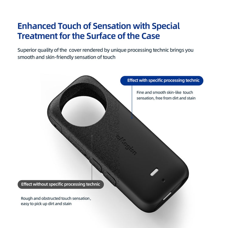 For Insta360 X3 AMagisn Body Silicone Protective Cover, Body+Lens Case (Black), Body+Lens Case (Blue), Body Case (black), Body Case (Blue), Lens Case (Black), Lens Case (Blue)