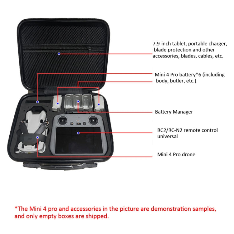 For DJI Mini 4 Pro / RC2 Remote Control Shoulder Bag Handy Crossbody Packet, PU Leather, Nylon