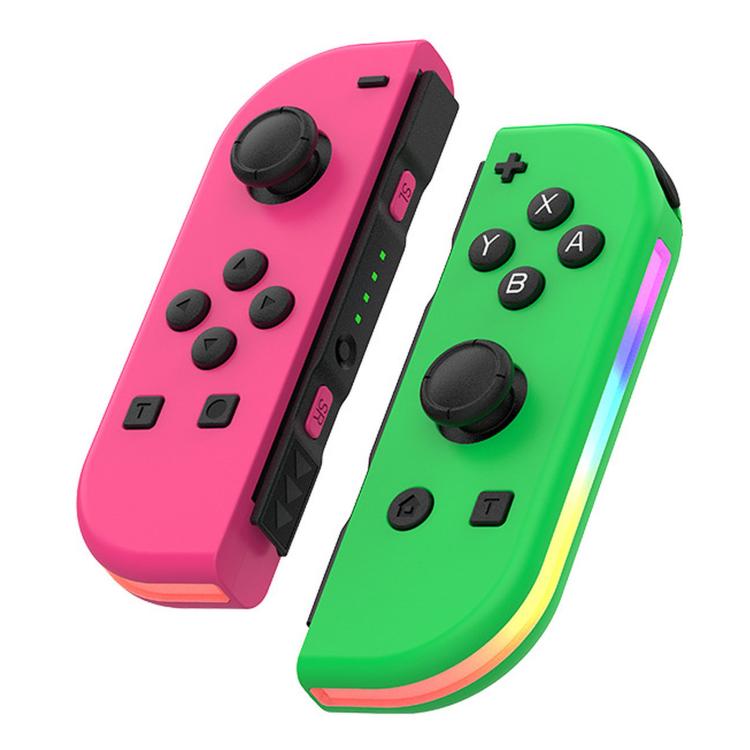 JOY-02 Gaming Left And Right Handle With RGB Lights Body Feel Bluetooth Gamepad For Switch / Switch OLED / Switch Pro / Switch Lite / Switch Joycon, Blue Red, Green Blue, White
