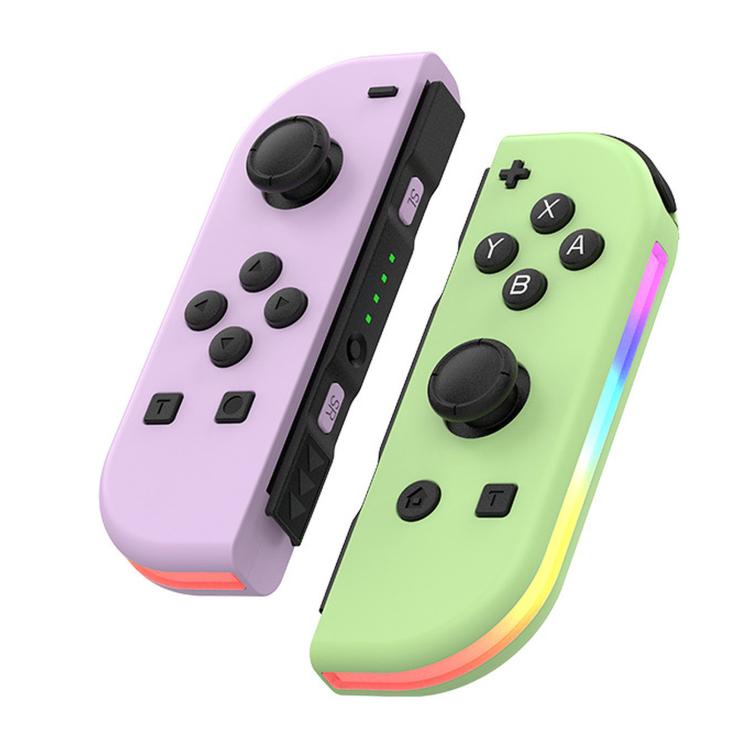 JOY-02 Gaming Left And Right Handle With RGB Lights Body Feel Bluetooth Gamepad For Switch / Switch OLED / Switch Pro / Switch Lite / Switch Joycon, Blue Red, Green Blue, White