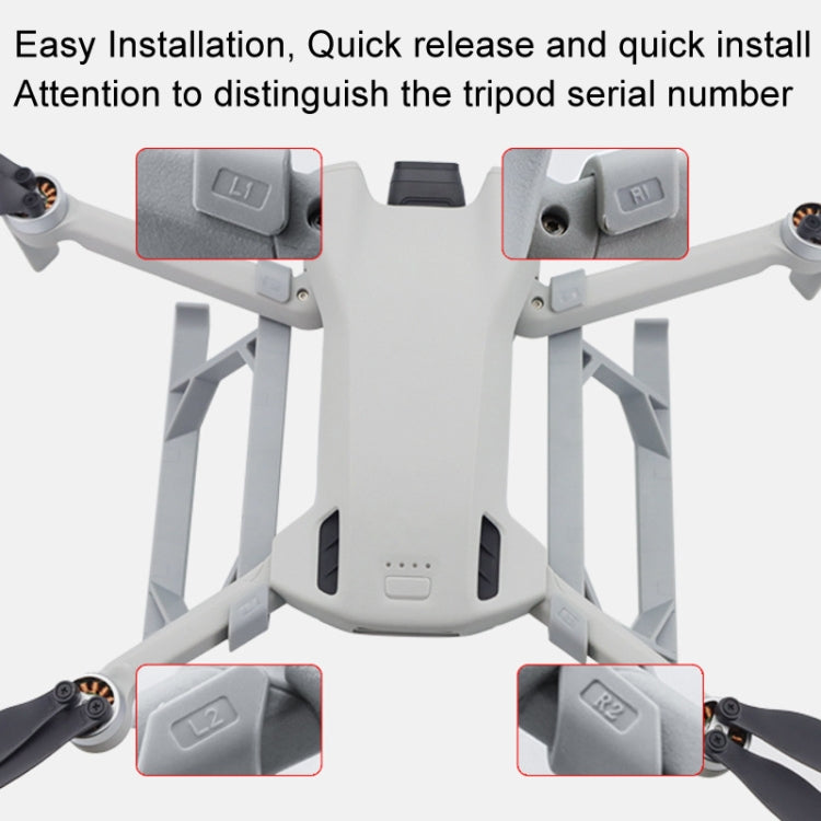 For DJI Mini 3 / Mini 3 Pro 1pair Height Increase Kickstand Landing Gear Propeller Protective Cover, For DJI Mini 3 / Mini 3 Pro