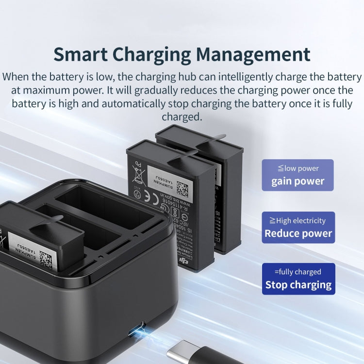 For DJI Osmo Action 4 / 3 AMagisn Battery Charger Seat, For DJI Osmo Action 4 / 3