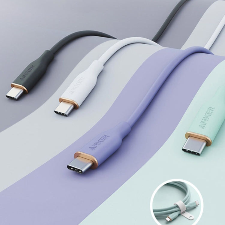 ANKER A8553 Powerline III 1.8m Skin Friendly Dual Type-C Data Cable PD100W Fast Charging Cable, 1.8m