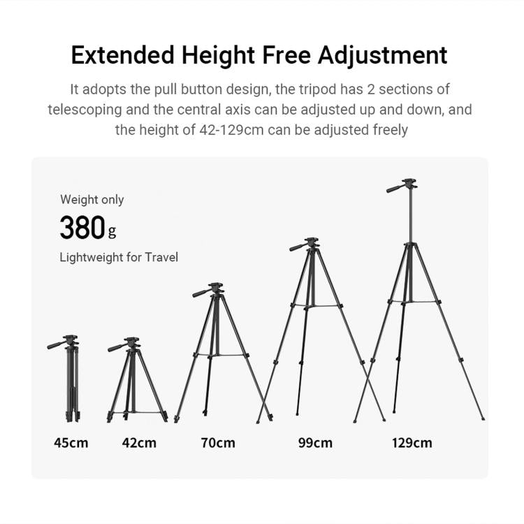 APEXEL APL-20-40XCR50 20-40X Phone Zoom Lens Kit with Adjustable 42-129cm Tripod HD Telephoto Lens for Moon, Concert Photography