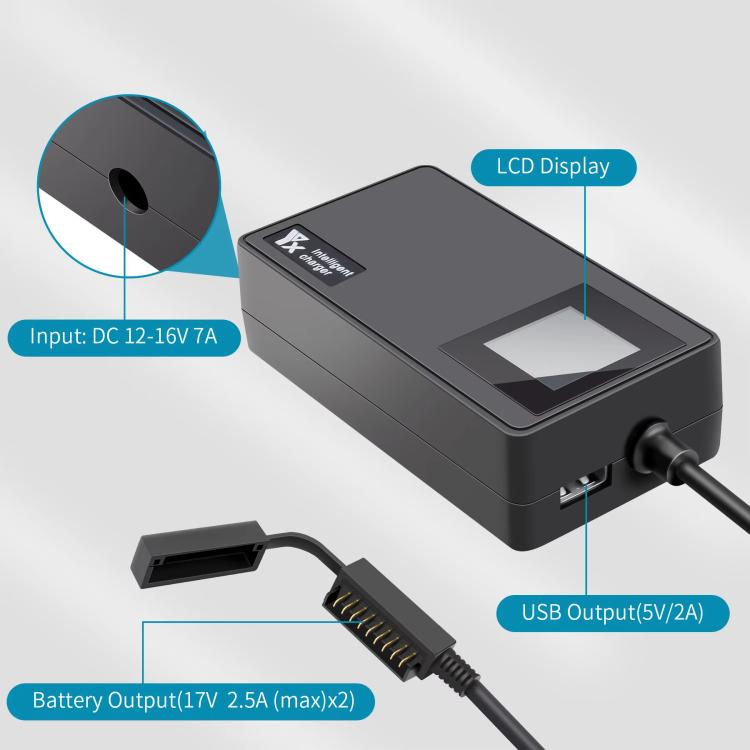For DJI Air 3S /Air 3 YX Digital Display Car Charger Charge 2 Batteries At the Same Time, Car Charger