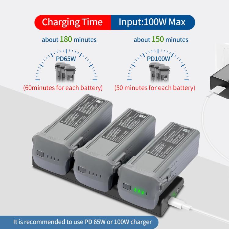 For DJI Air 3/Air 3S Battery Charger YX 3-way Charging Butler Drone Accessories, 3-way