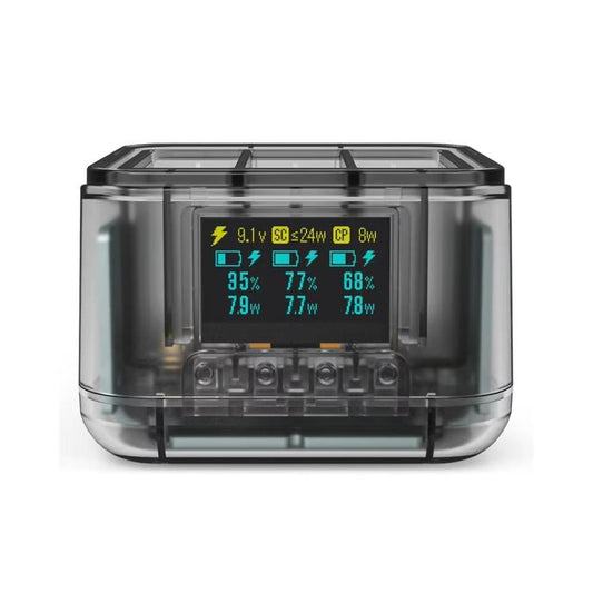 For GoPro HERO13 Black Triple Battery Charger Smart Charging Dock With OLED Display, For GoPro HERO13 Black