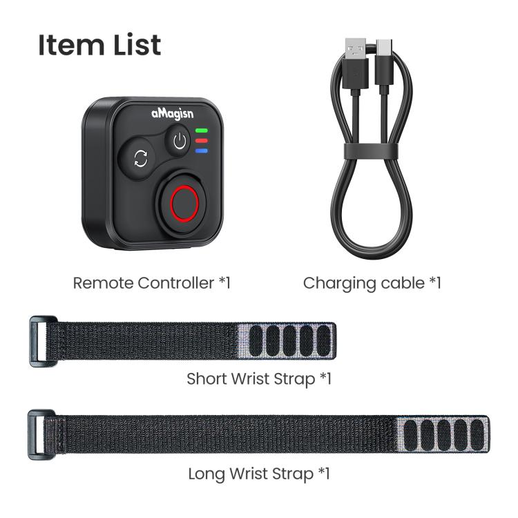 aMagisn Wireless Bluetooth Remote Control for Insta360, GoPro Hero Cameras & Smartphones - 50m Long Range, for Insta360 50m